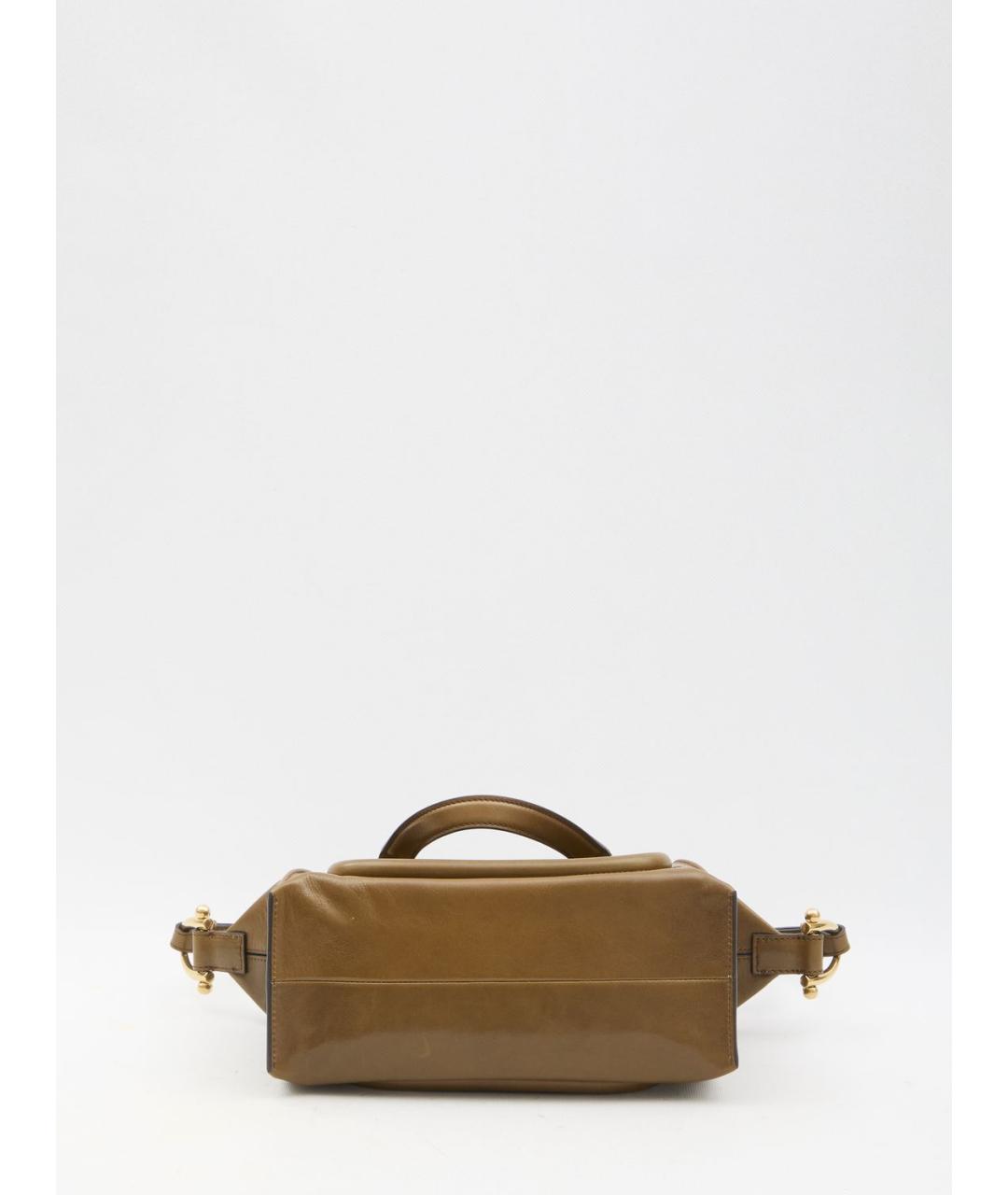 CHLOE Коричневая кожаная сумка через плечо, фото 3