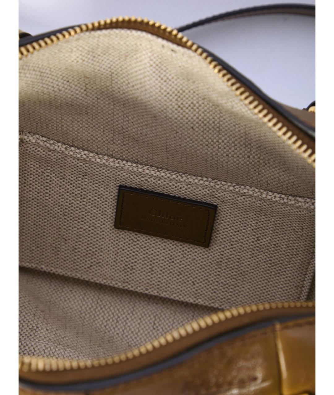 CHLOE Коричневая кожаная сумка через плечо, фото 4