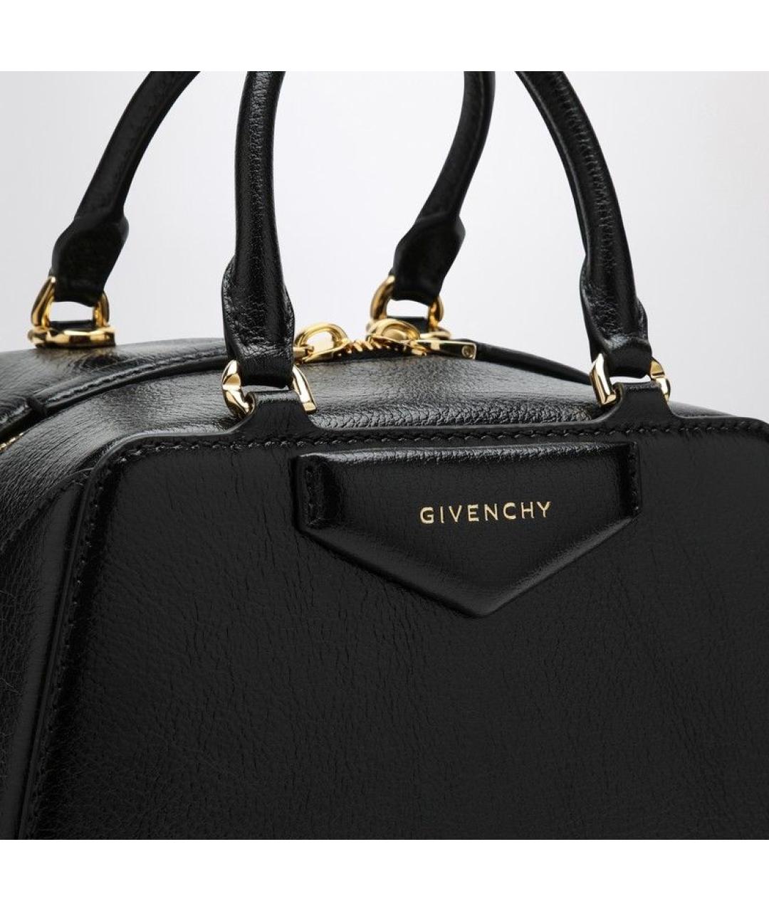 GIVENCHY Черная кожаная сумка тоут, фото 5