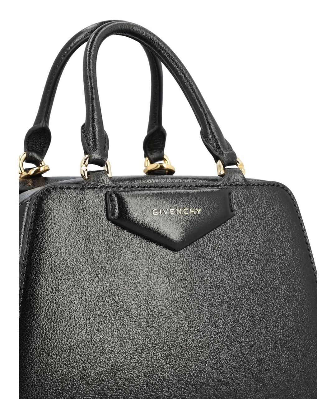 GIVENCHY Черная кожаная сумка тоут, фото 4
