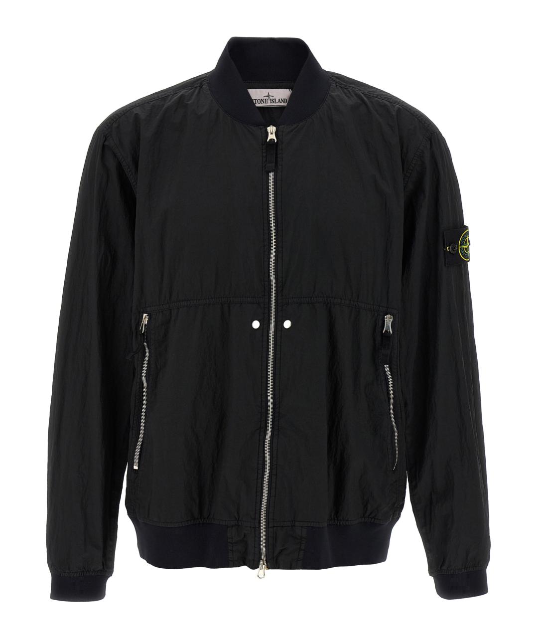 STONE ISLAND Черная полиамидовая куртка, фото 1