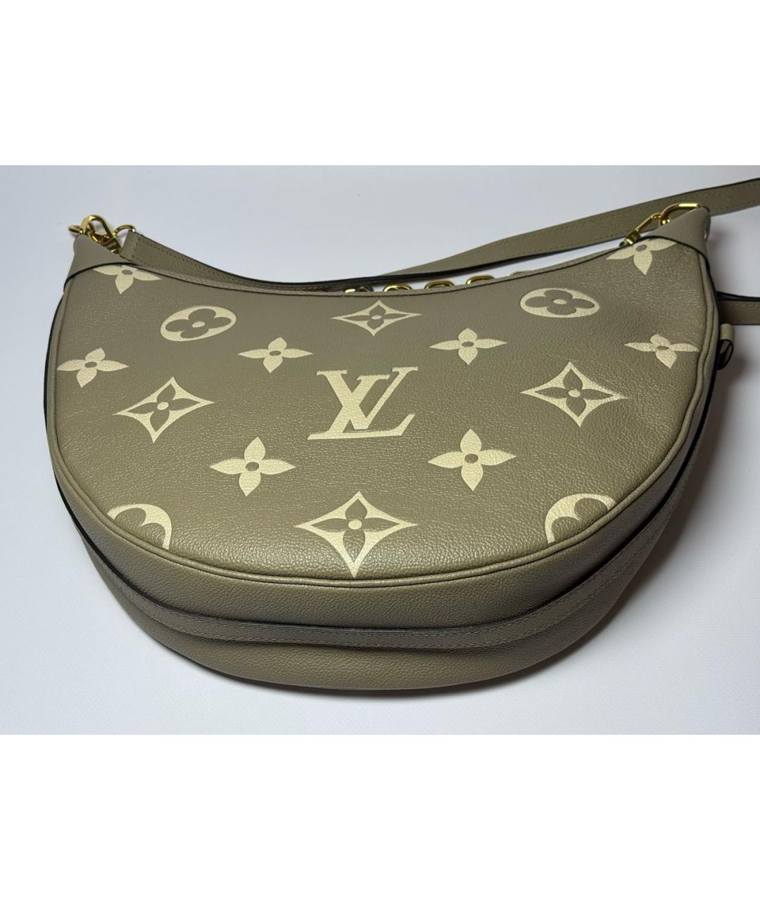 LOUIS VUITTON Бежевая кожаная сумка через плечо, фото 6