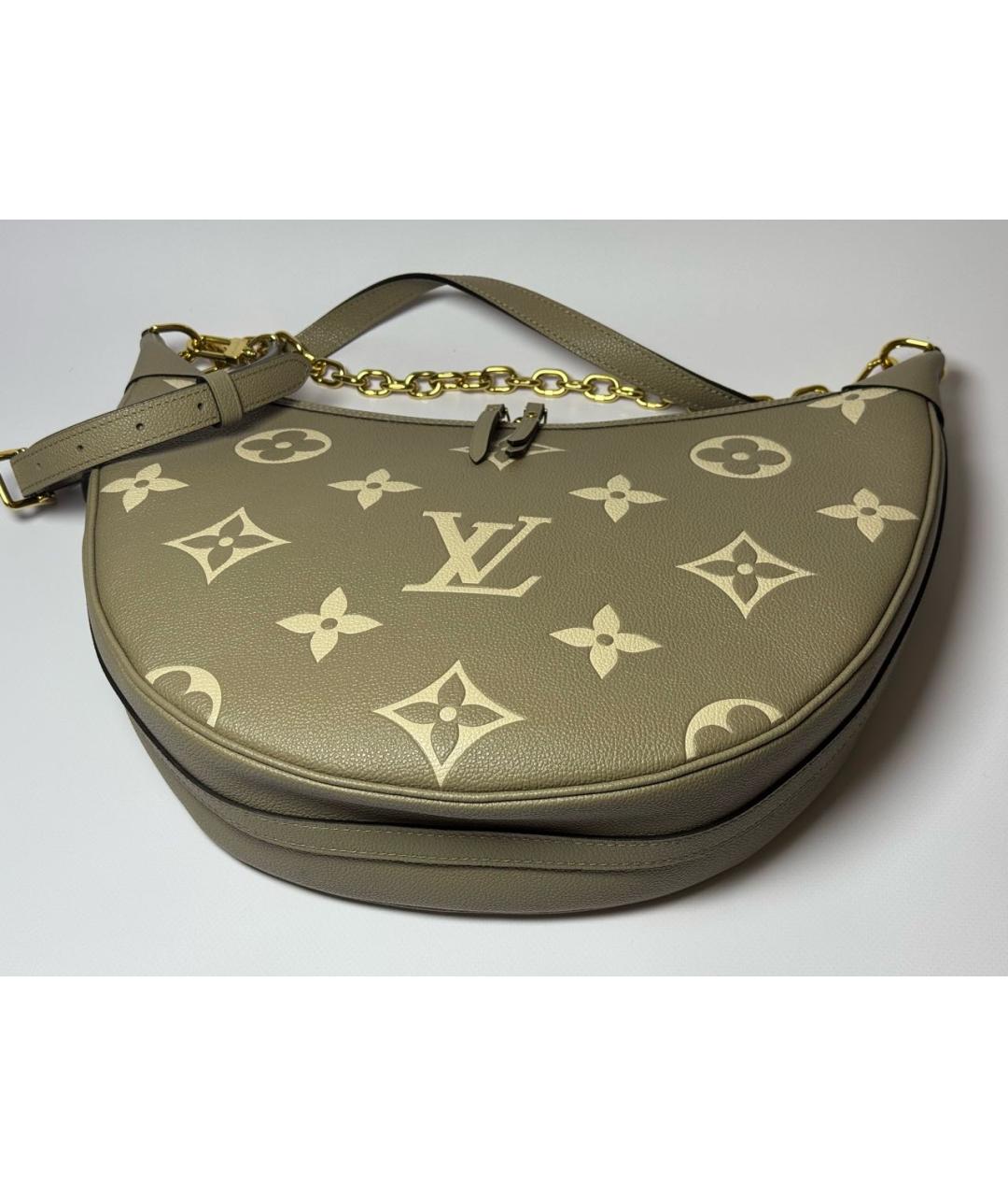 LOUIS VUITTON Бежевая кожаная сумка через плечо, фото 5