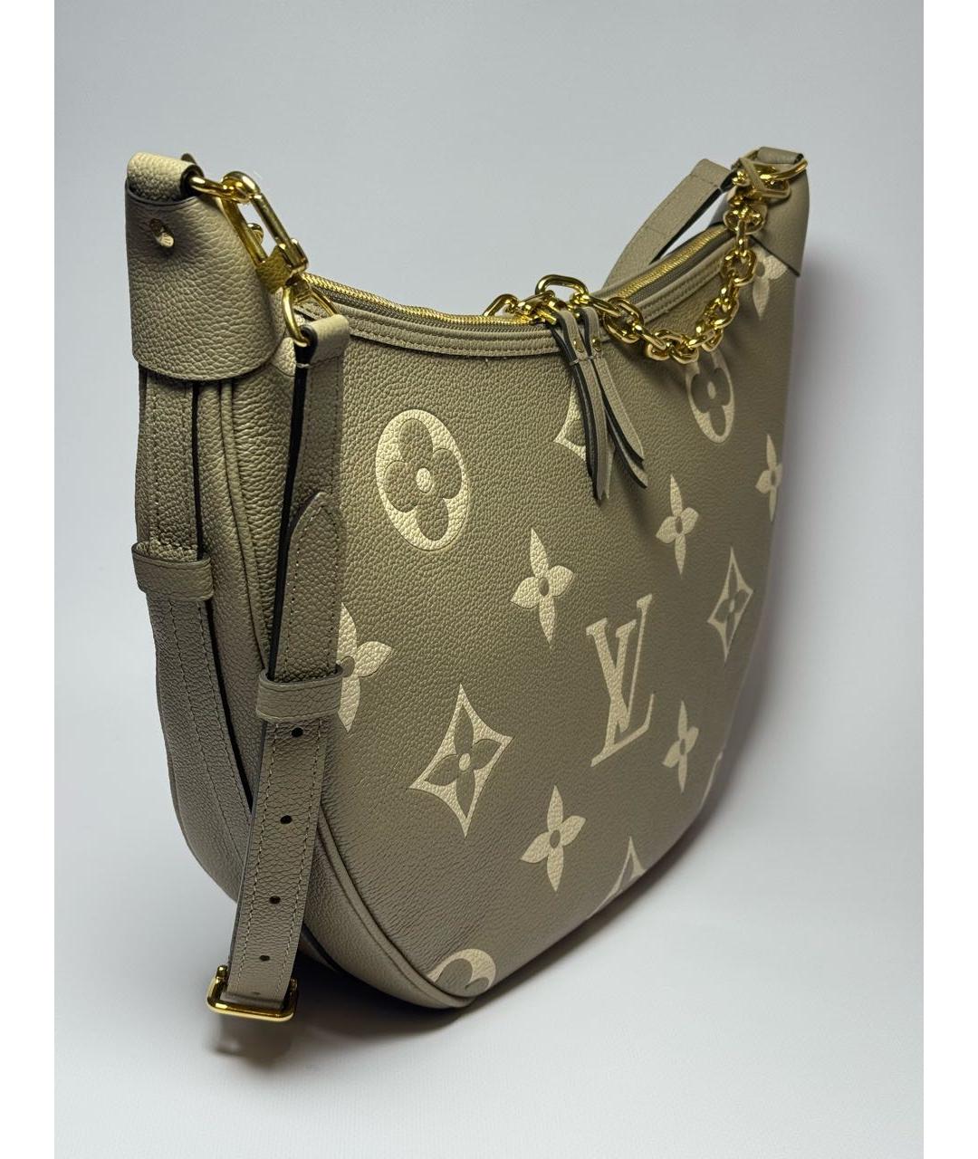 LOUIS VUITTON Бежевая кожаная сумка через плечо, фото 2