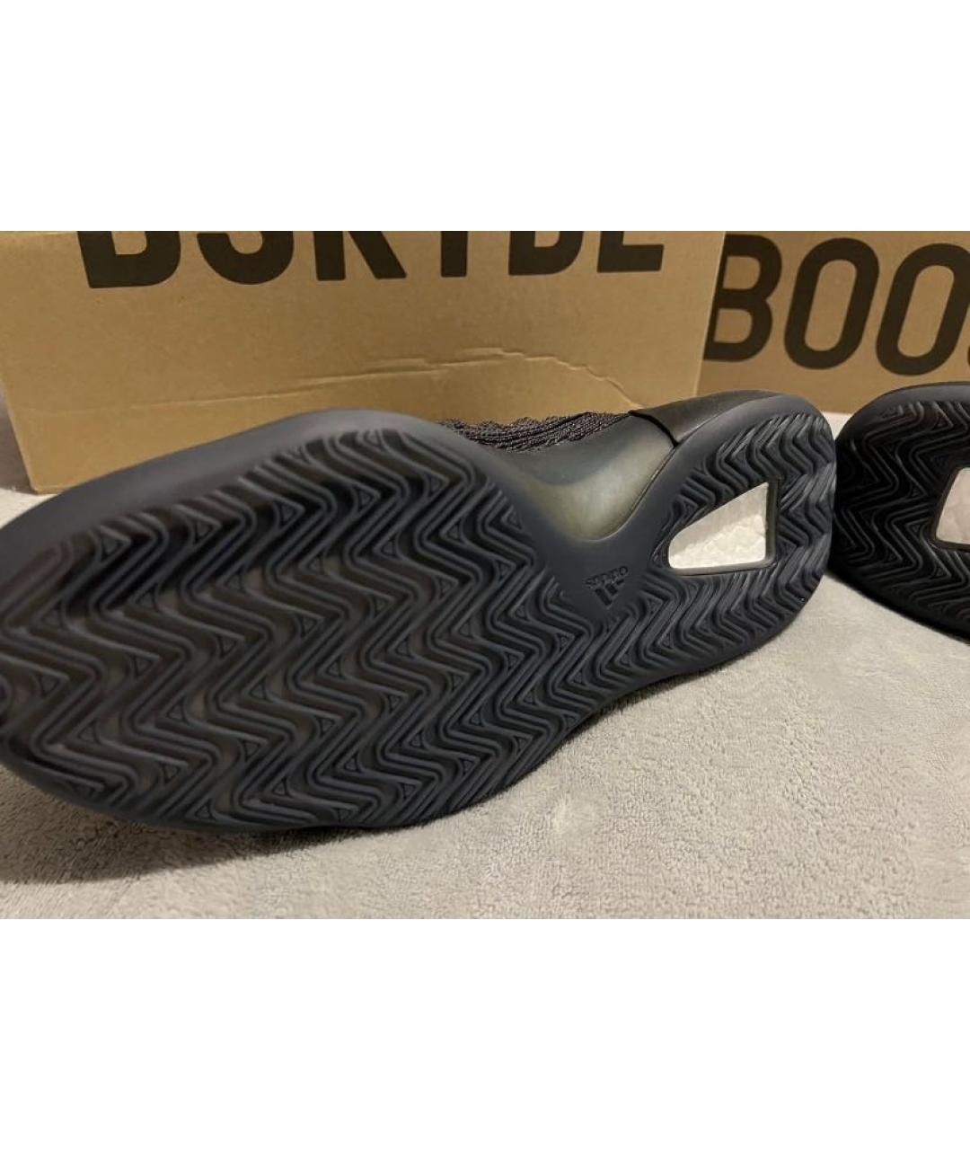 ADIDAS YEEZY Черные текстильные высокие кроссовки / кеды, фото 4