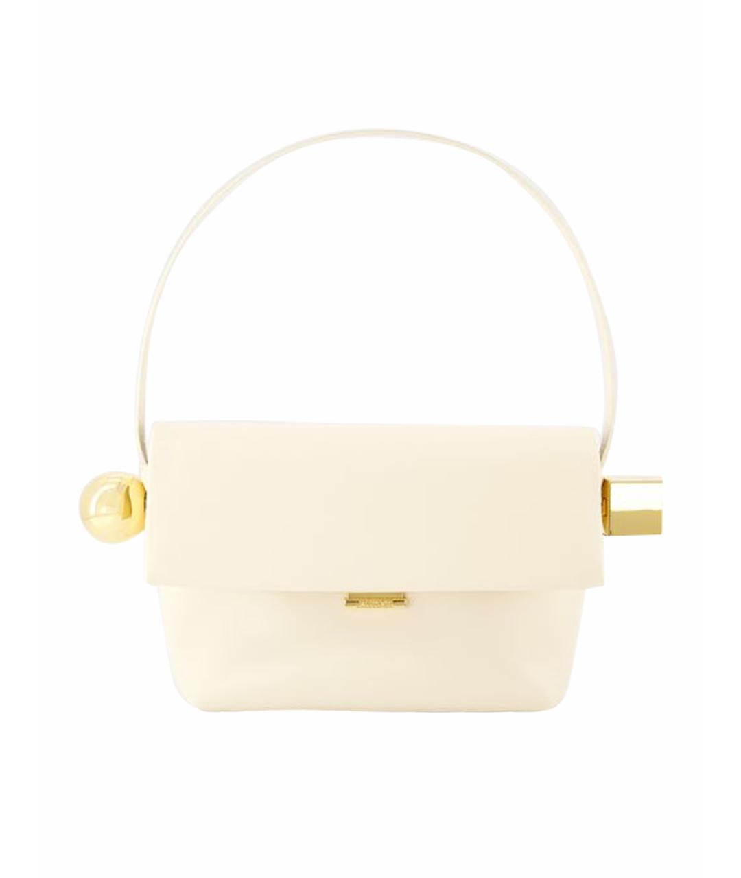 JACQUEMUS Бежевая кожаная сумка через плечо, фото 1