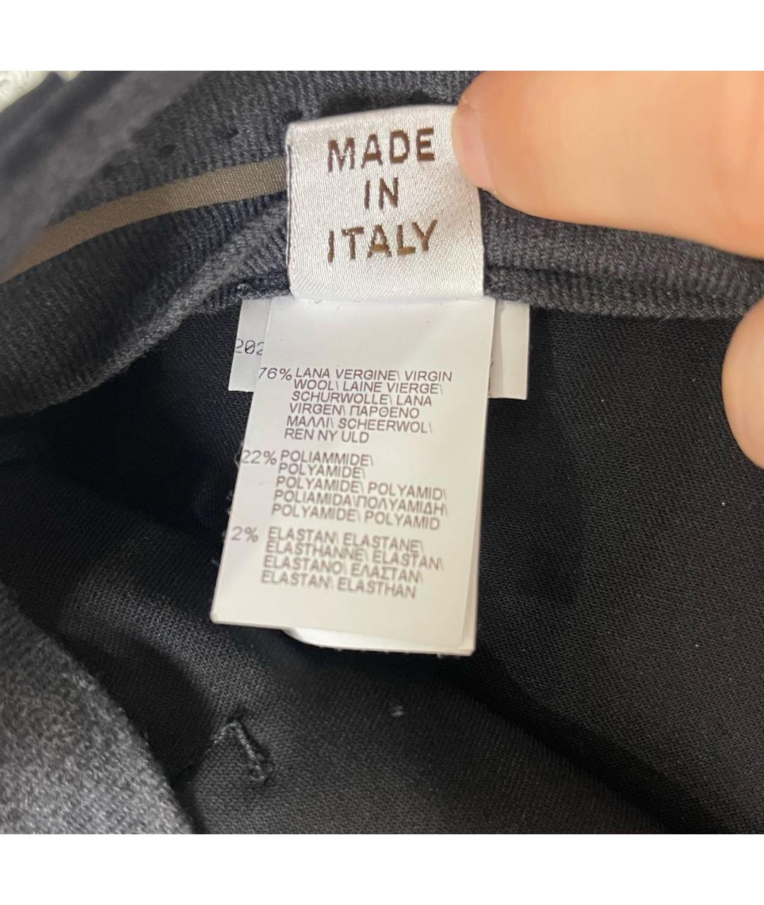 BRUNELLO CUCINELLI Черные шерстяные брюки узкие, фото 6
