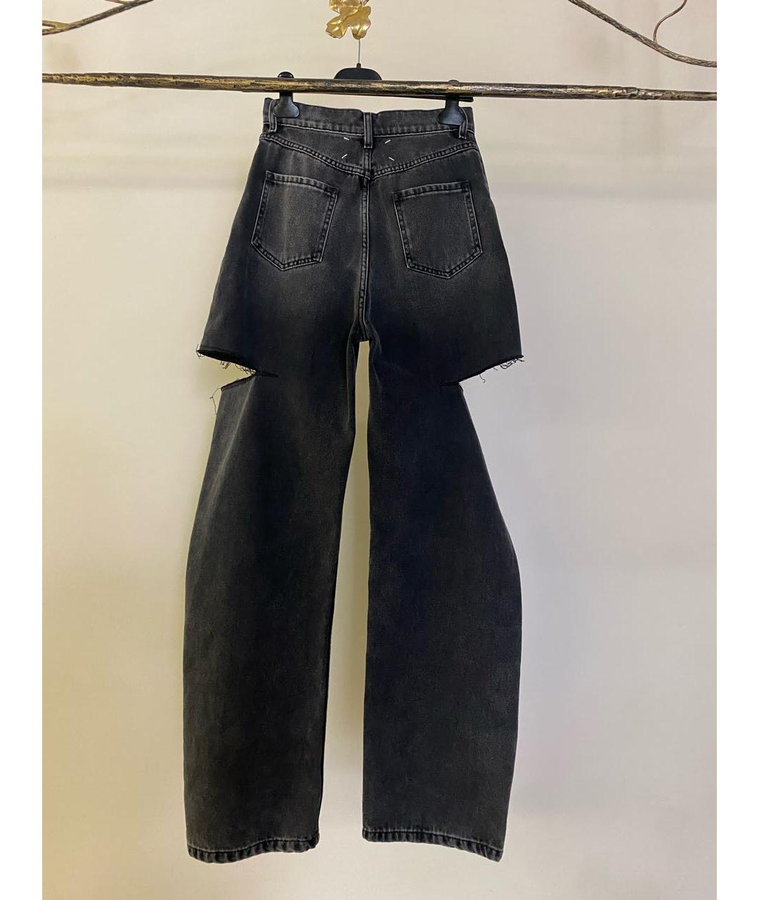 MAISON MARGIELA Серые хлопковые прямые джинсы, фото 2