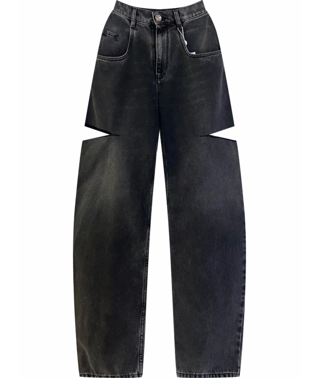 MAISON MARGIELA Серые хлопковые прямые джинсы, фото 1