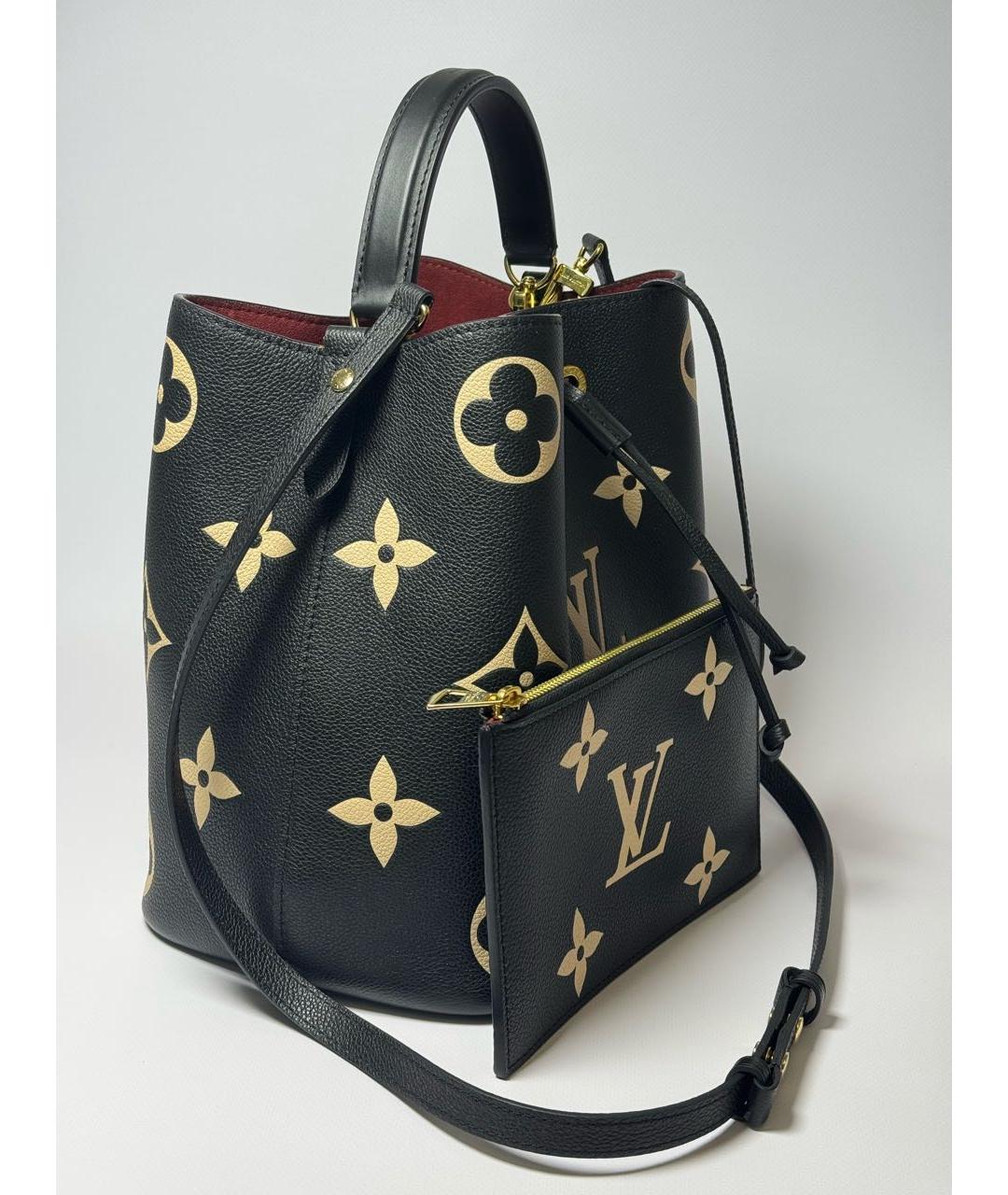 LOUIS VUITTON Черная кожаная сумка через плечо, фото 2