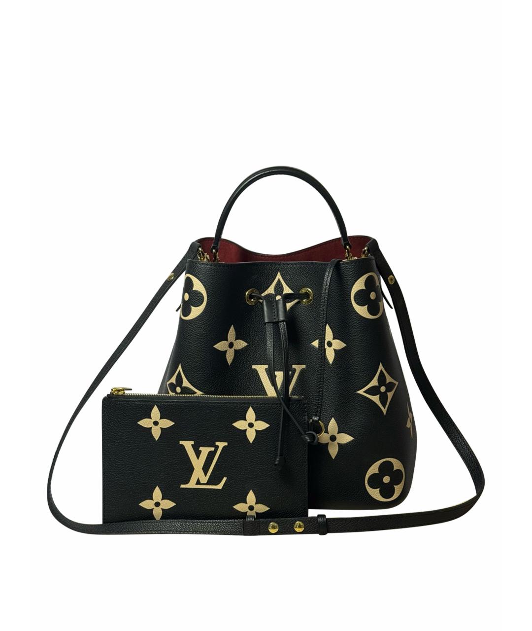 LOUIS VUITTON Черная кожаная сумка через плечо, фото 1