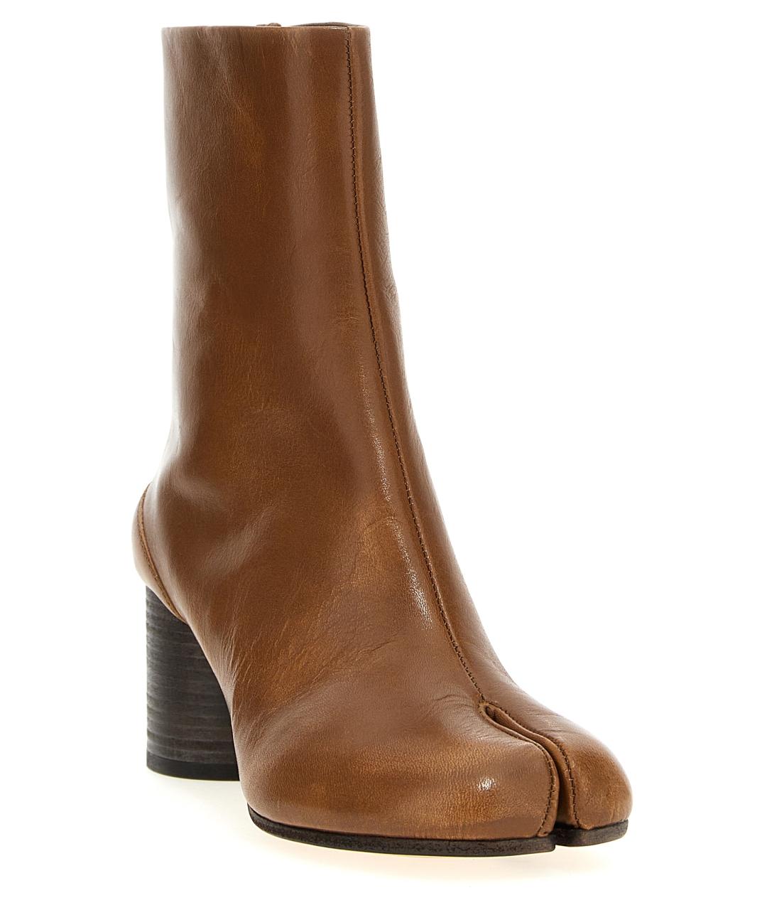 MAISON MARGIELA Коричневые кожаные ботильоны, фото 2