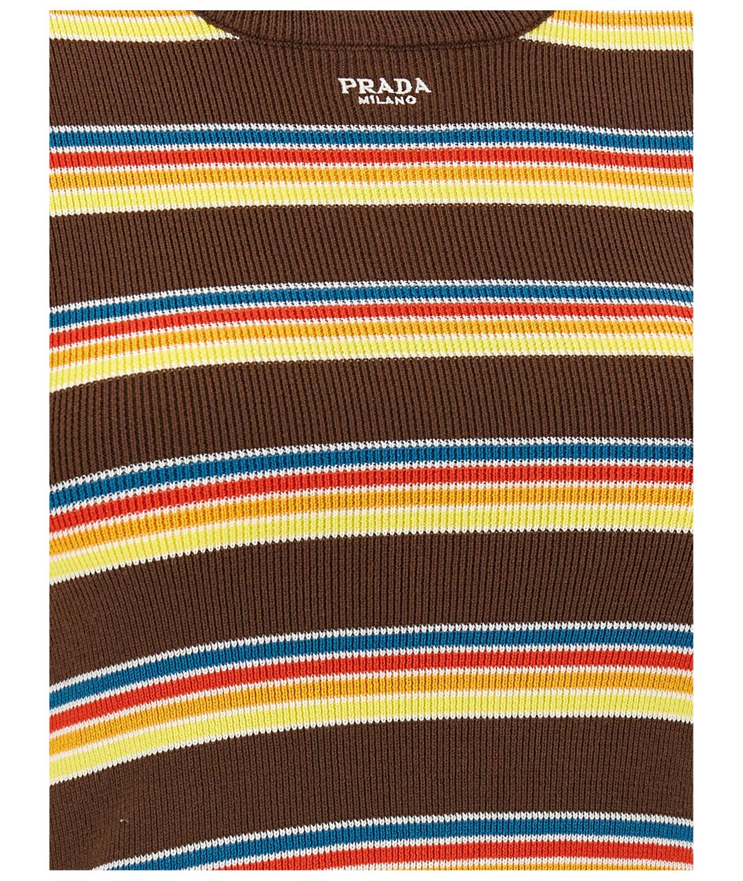 PRADA Мульти хлопковая футболка, фото 4