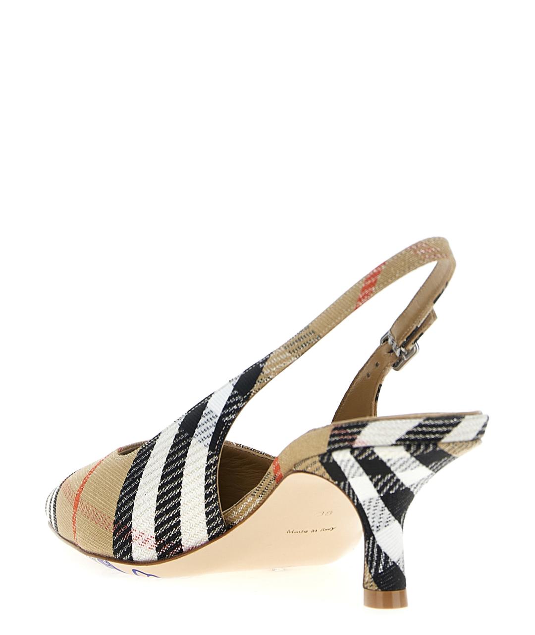 BURBERRY Мульти текстильные туфли, фото 3