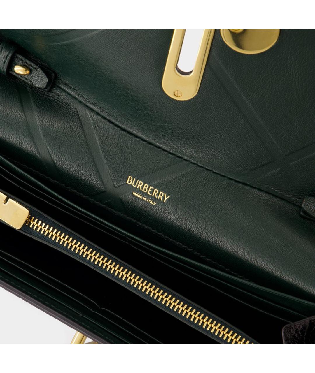 BURBERRY Черный кожаный кошелек, фото 4