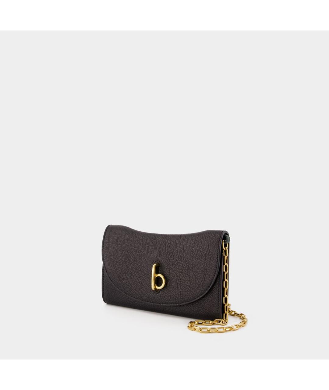 BURBERRY Черный кожаный кошелек, фото 2