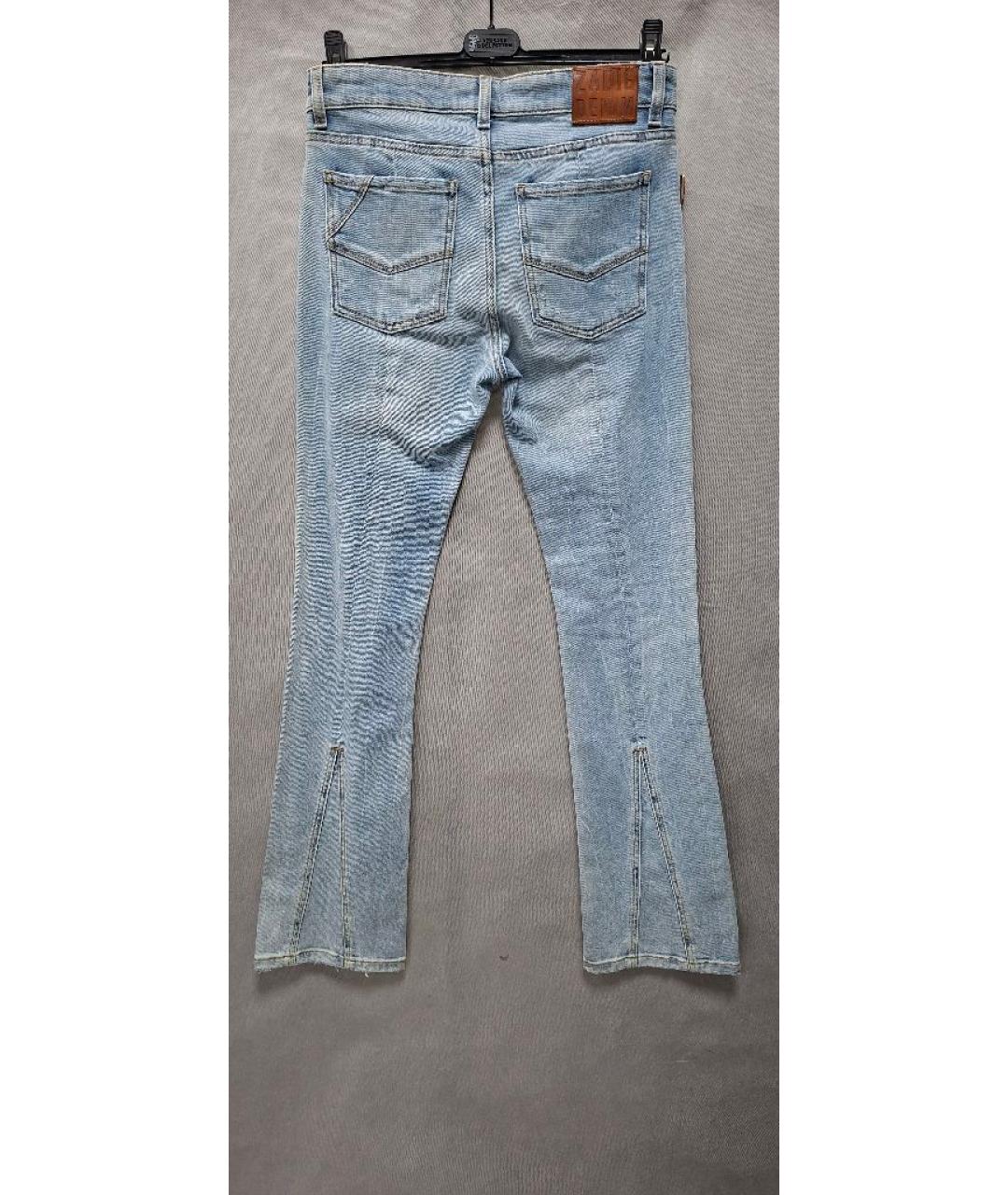 ZADIG & VOLTAIRE Голубые хлопковые джинсы клеш, фото 2