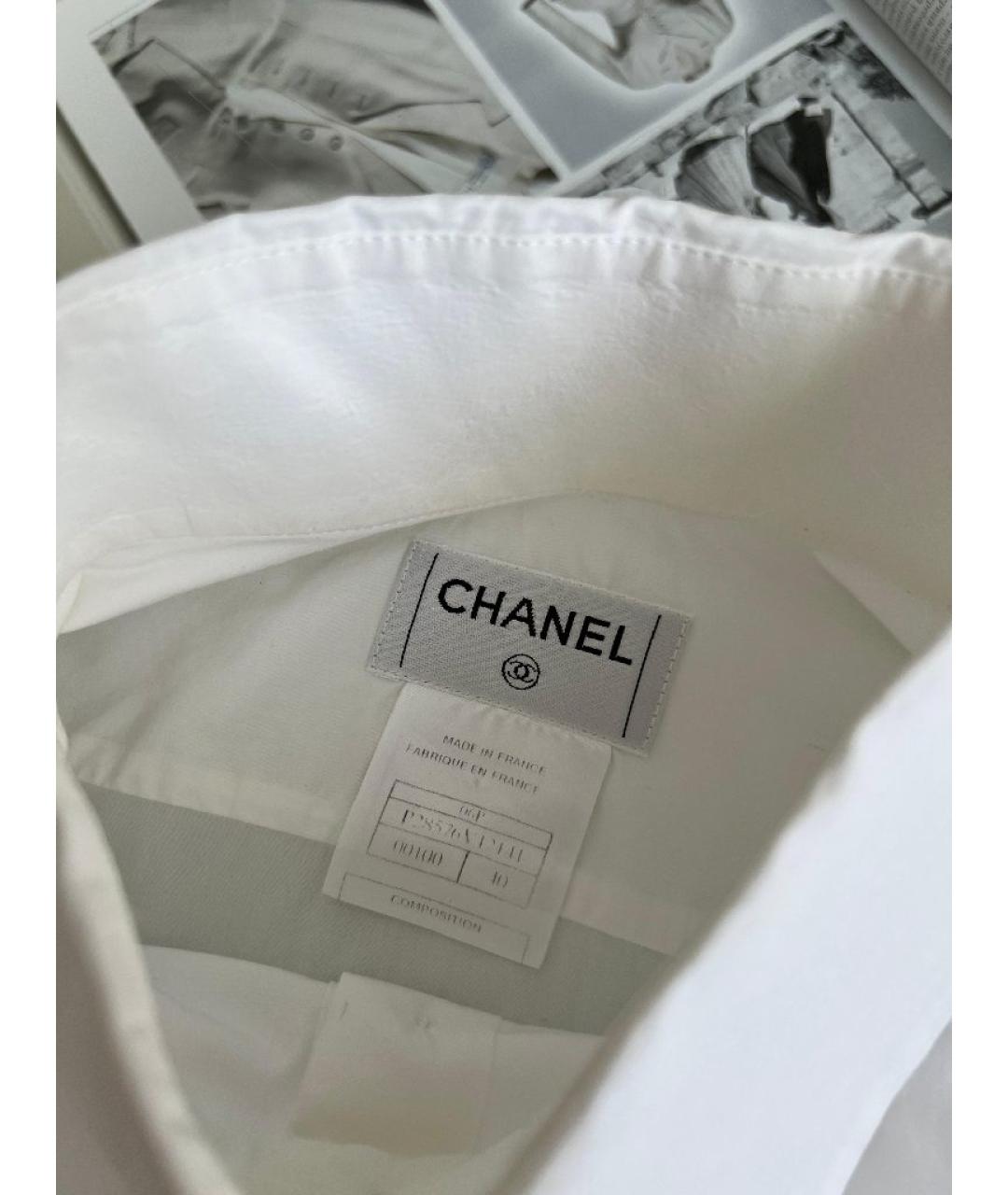 CHANEL Белая хлопковая рубашка, фото 8