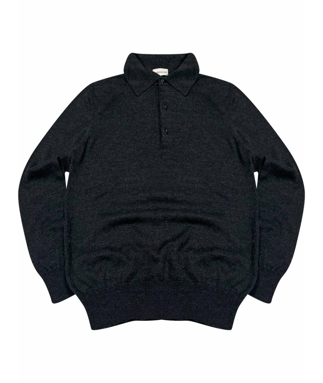 MONCLER Серый шерстяной джемпер / свитер, фото 1