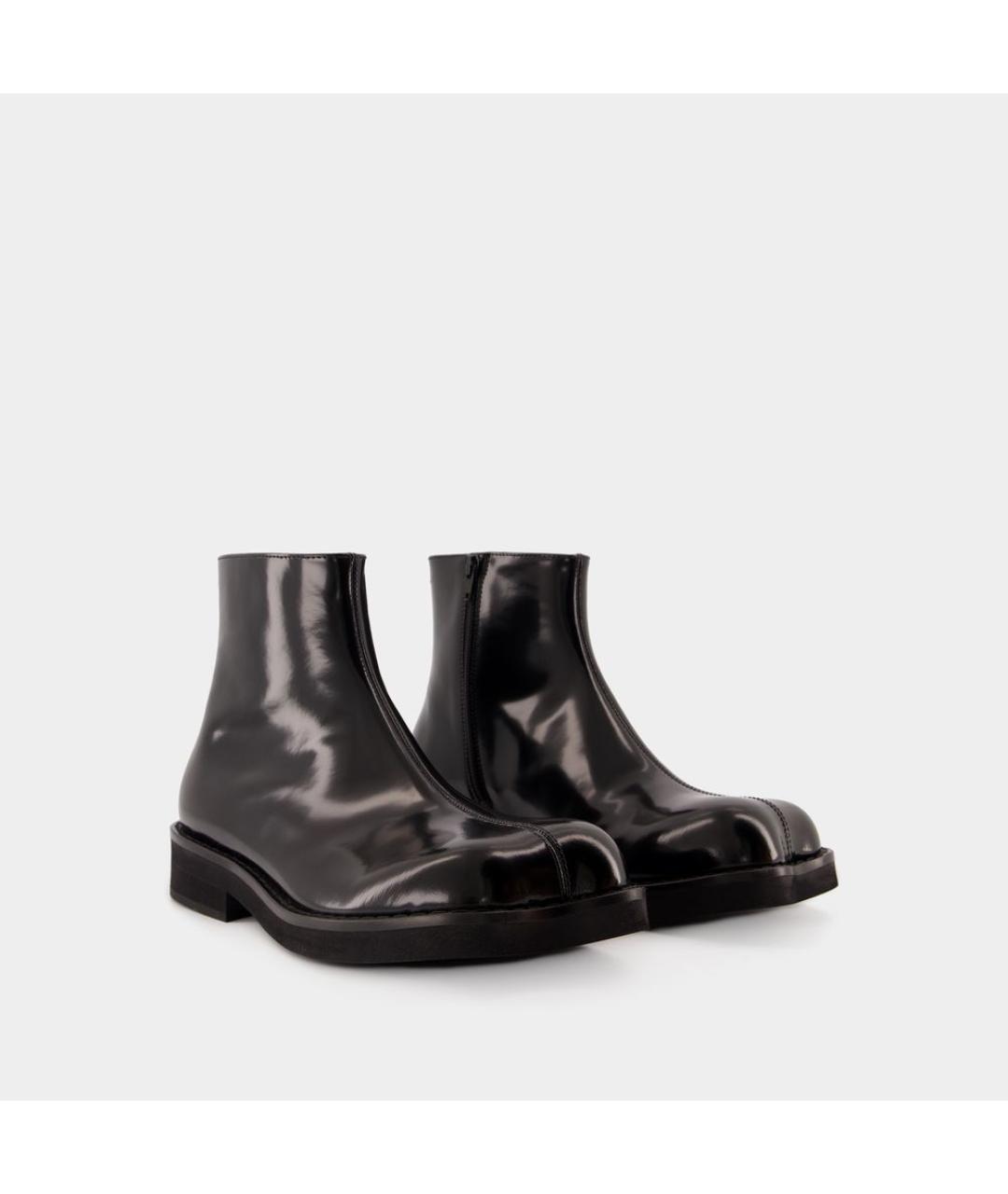 MM6 MAISON MARGIELA Черные кожаные высокие ботинки, фото 2