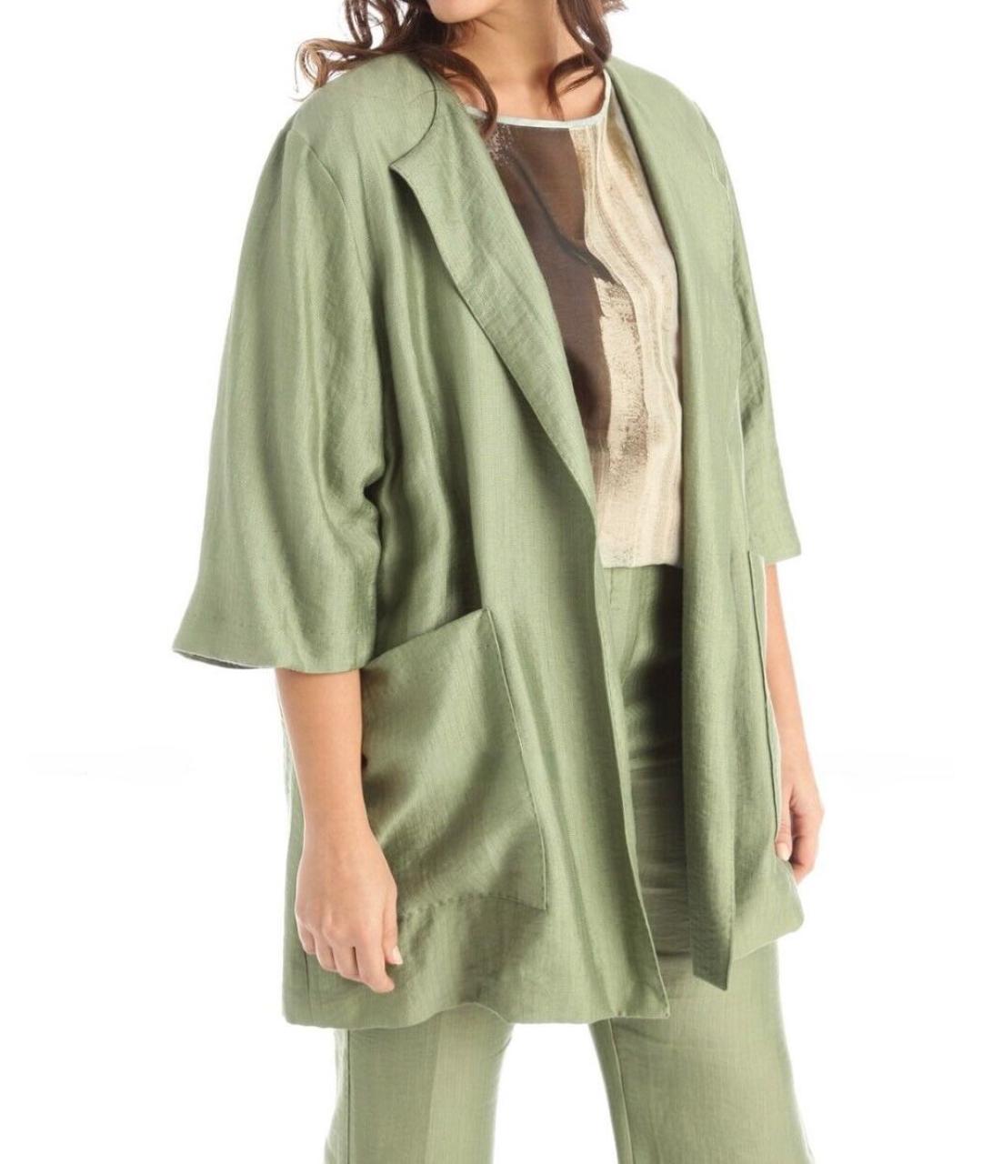 MAX MARA Зеленый вискозный костюм с брюками, фото 6