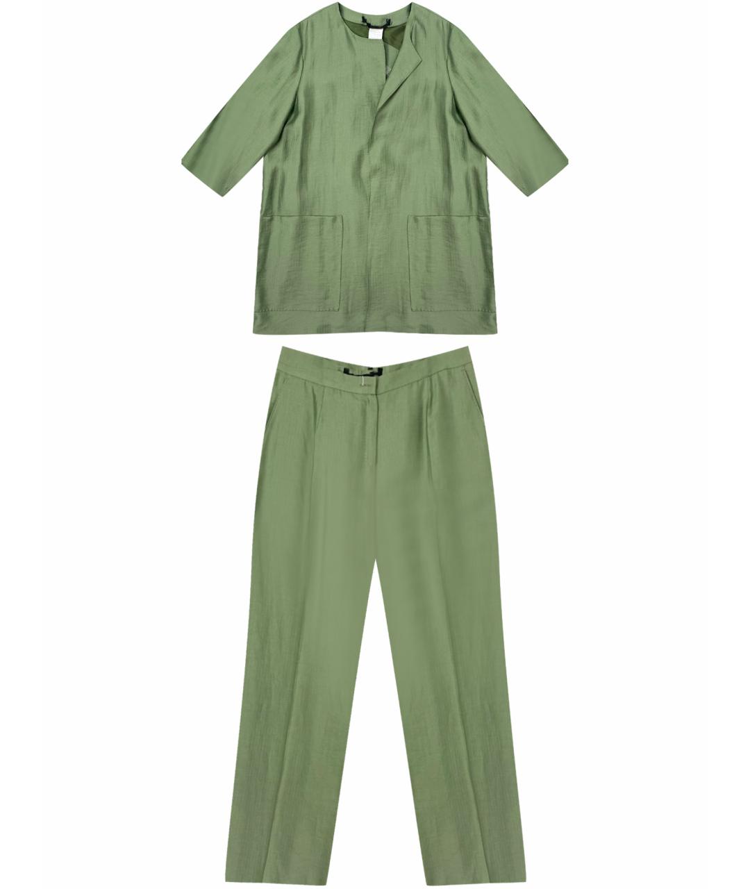MAX MARA Зеленый вискозный костюм с брюками, фото 1
