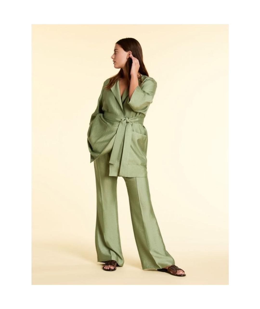 MAX MARA Зеленый вискозный костюм с брюками, фото 5