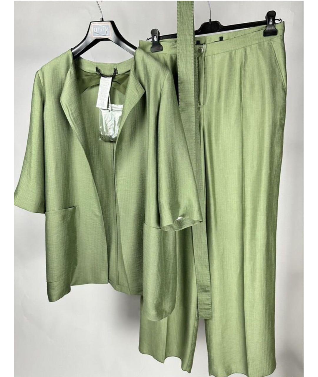 MAX MARA Зеленый вискозный костюм с брюками, фото 4