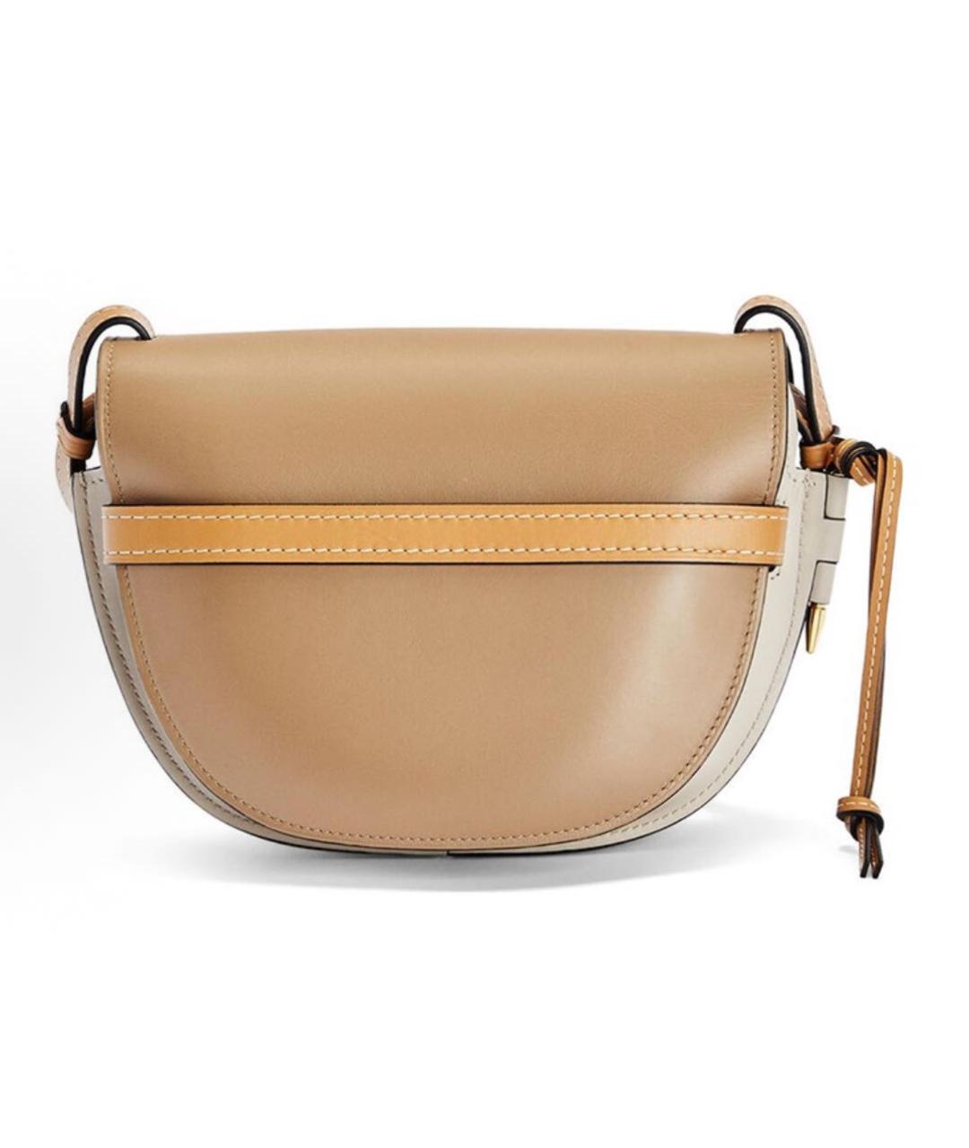 LOEWE Бежевая кожаная сумка через плечо, фото 3