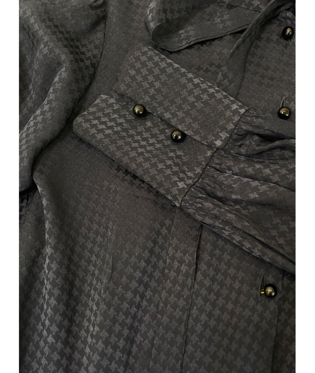 SAINT LAURENT Темно-синее шелковое коктейльное платье, фото 6