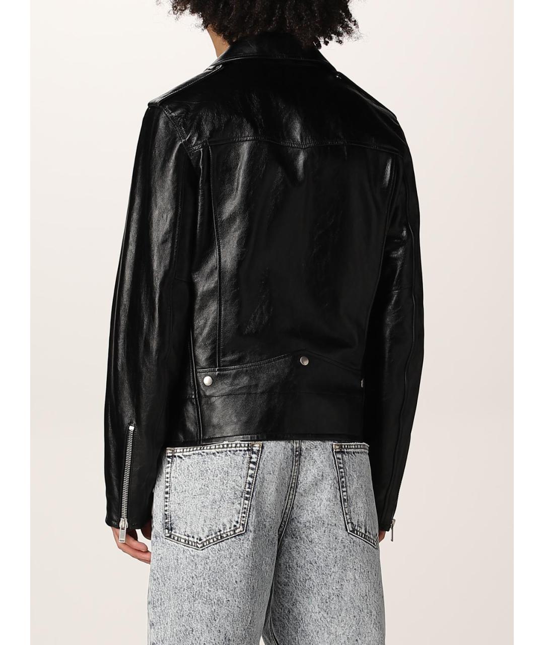 SAINT LAURENT Черная кожаная куртка, фото 4