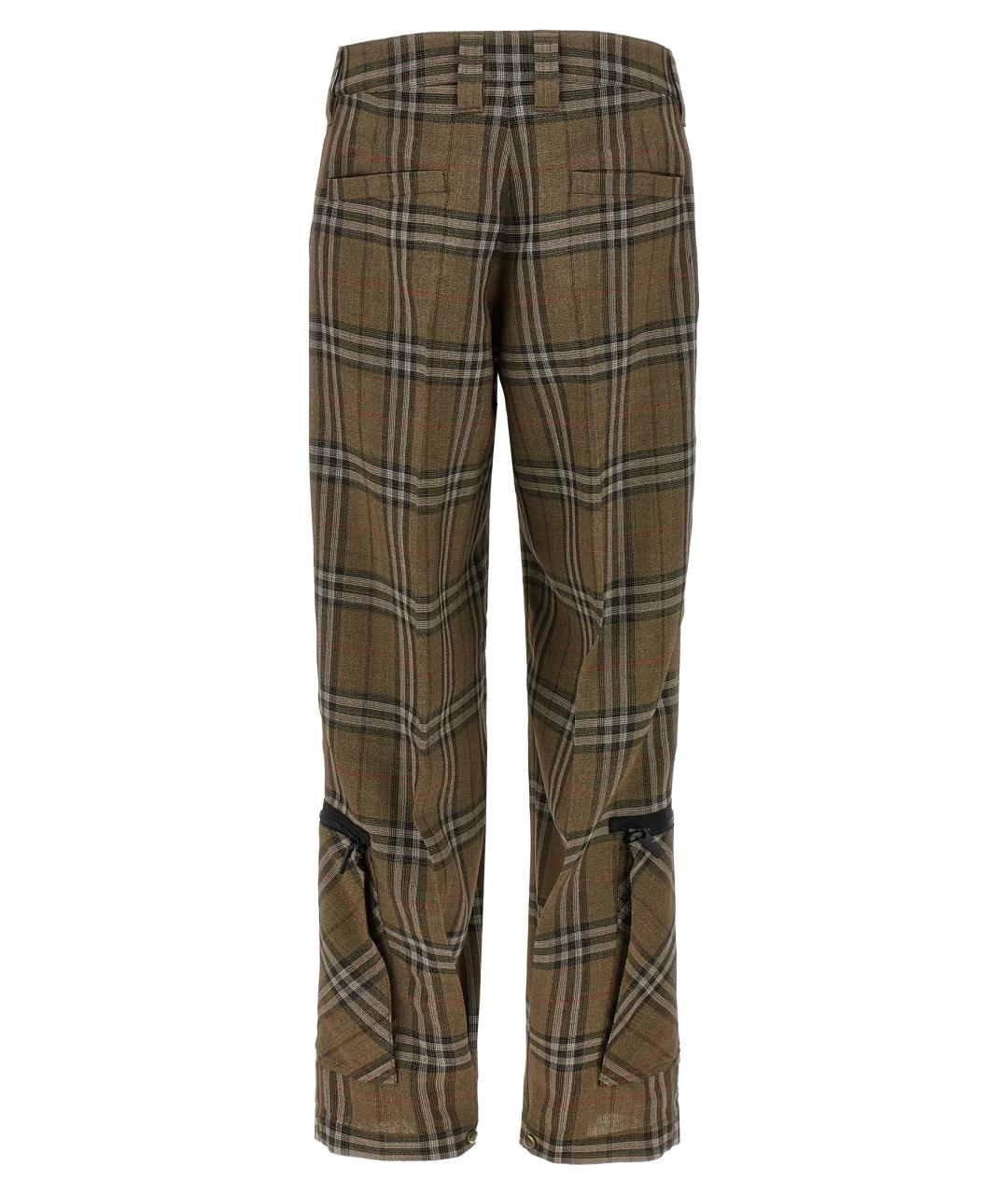 BURBERRY Мульти вискозные повседневные брюки, фото 2