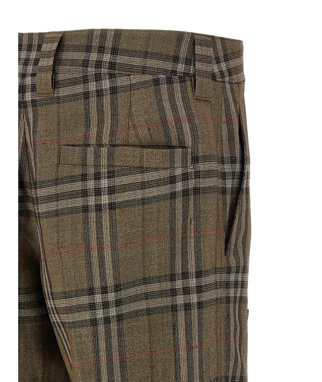BURBERRY Мульти вискозные повседневные брюки, фото 4