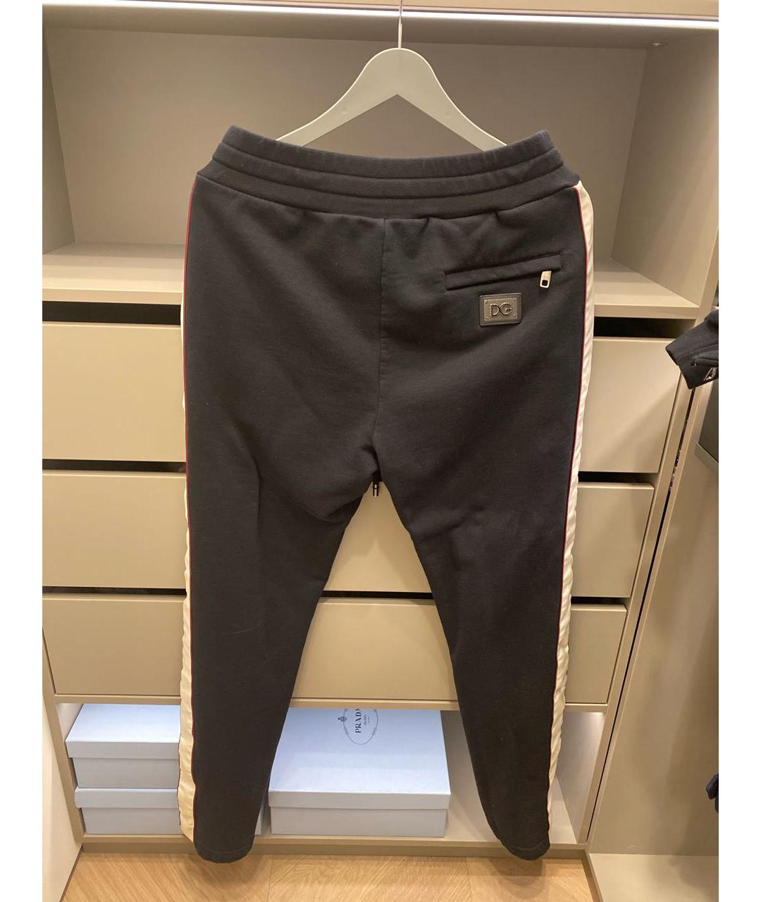 DOLCE&GABBANA Черный хлопковый спортивный костюм, фото 5