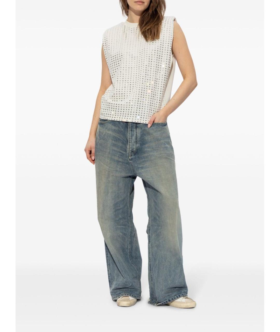 GOLDEN GOOSE DELUXE BRAND Белая хлопковая майка, фото 2