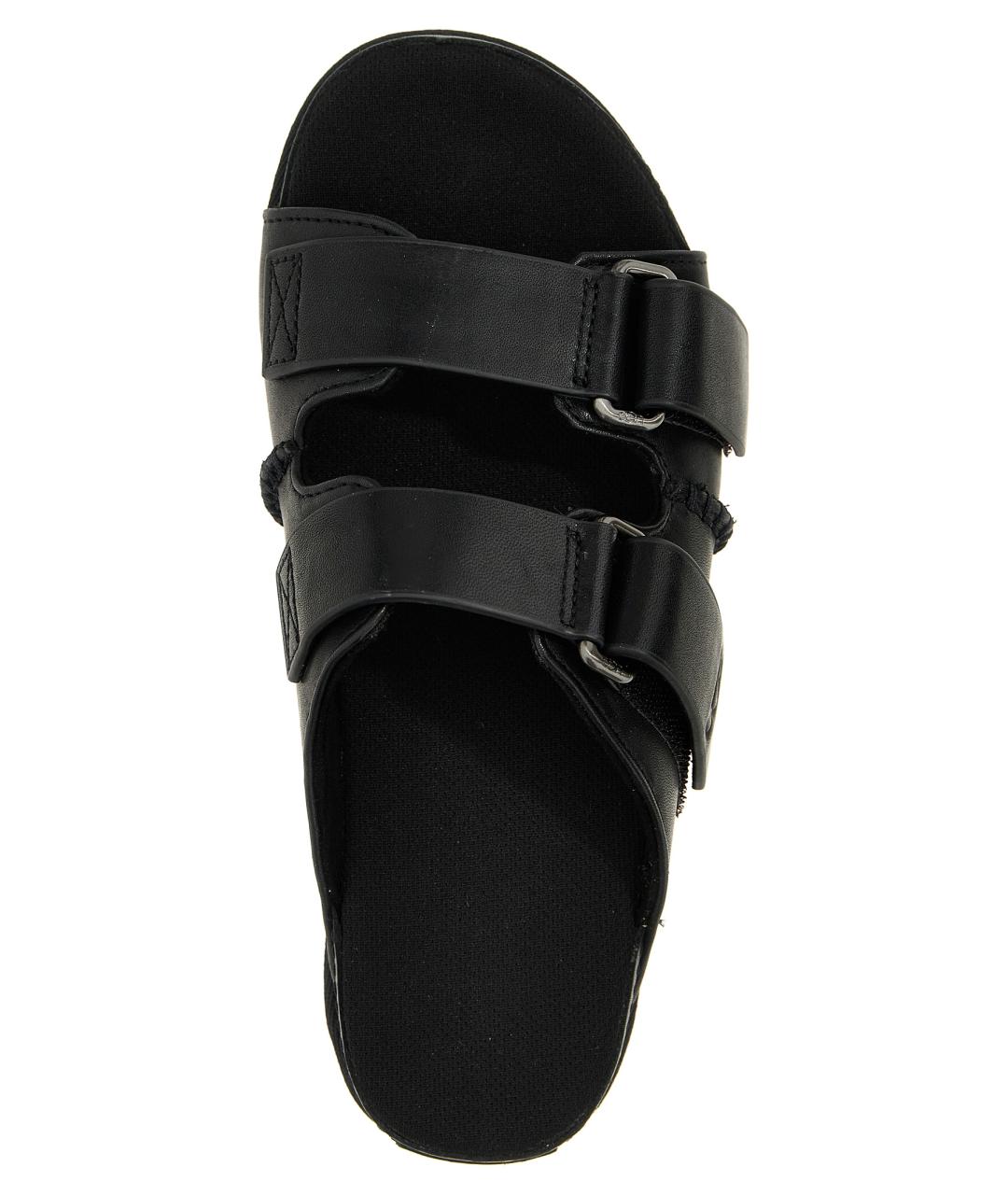 UGG AUSTRALIA Черные кожаные сабо, фото 4