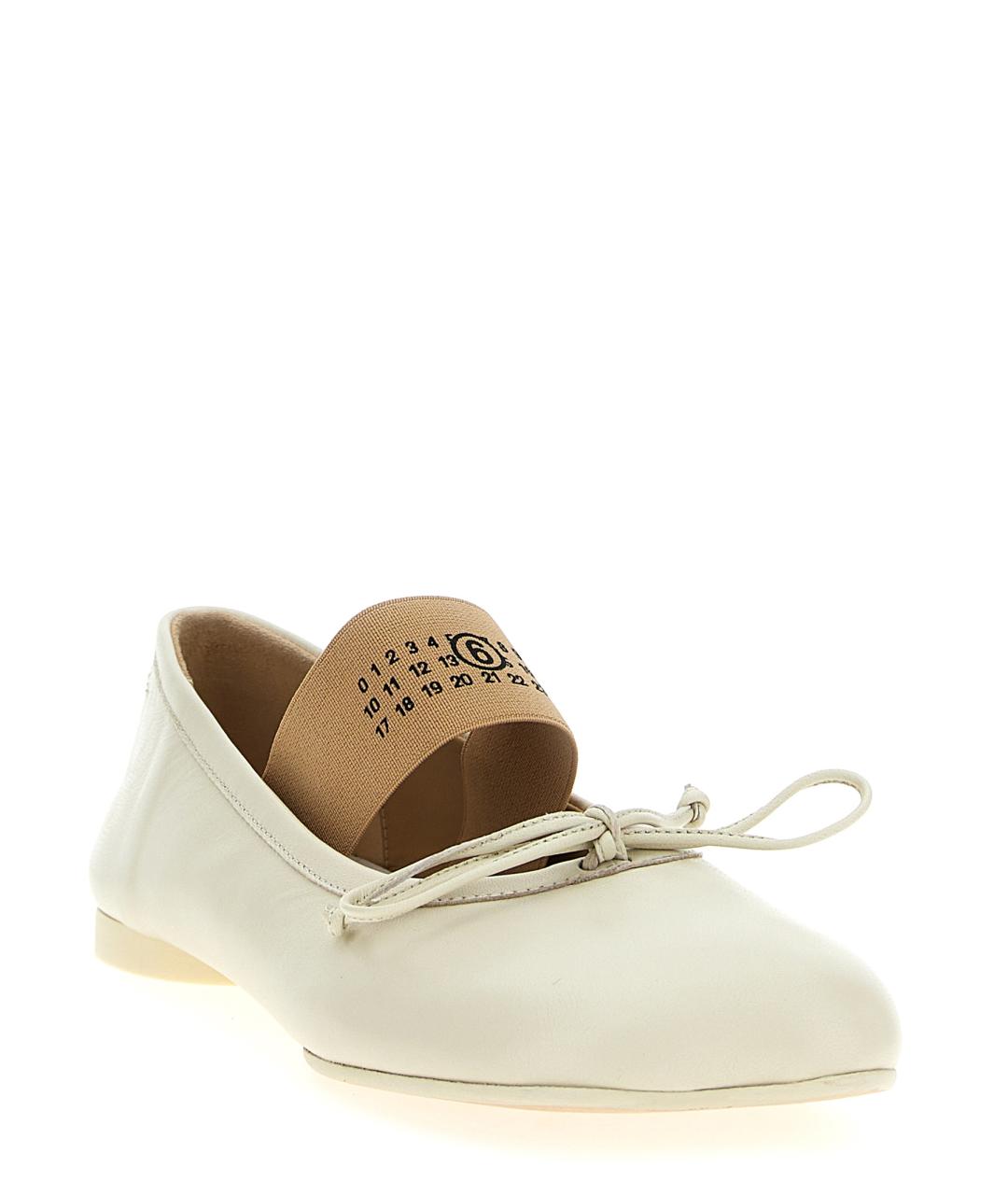 MM6 MAISON MARGIELA Бежевые кожаные балетки, фото 2