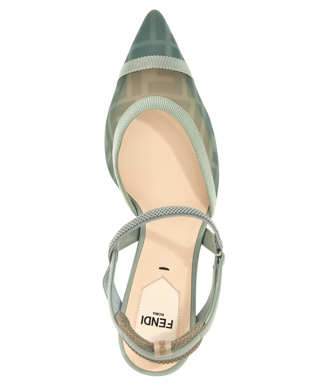 FENDI Мульти синтетические туфли, фото 4