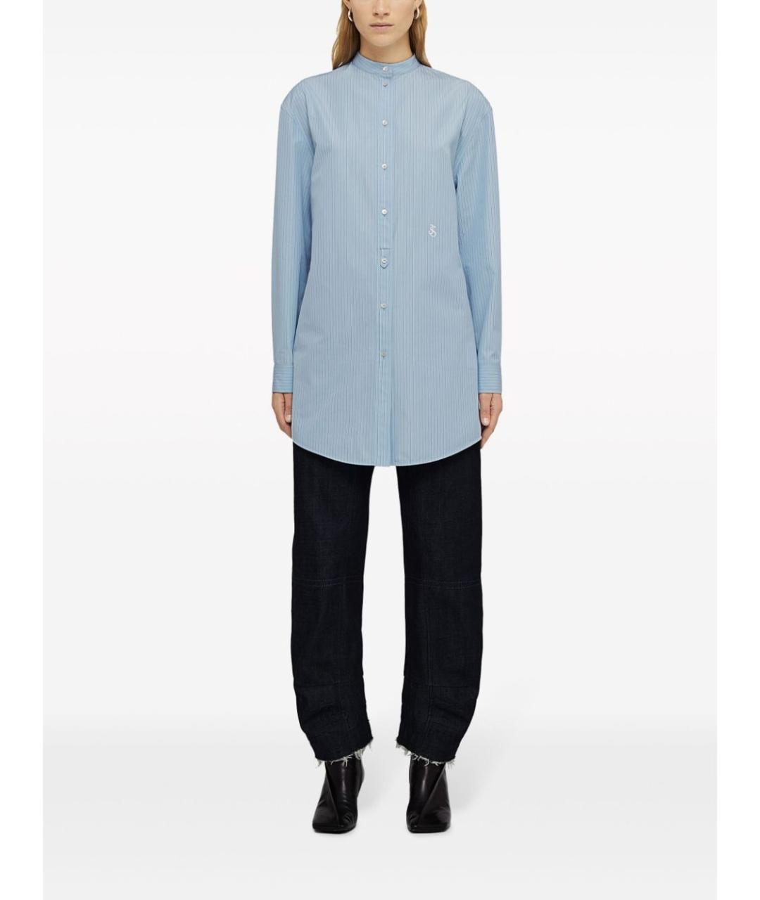 JIL SANDER Голубая хлопковая рубашка, фото 3