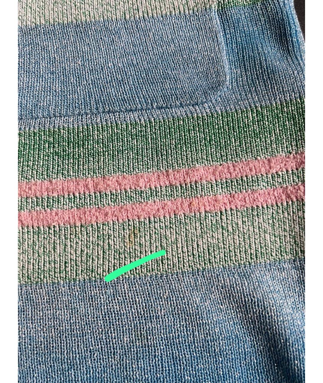 CHANEL Голубое хлопковое повседневное платье, фото 4