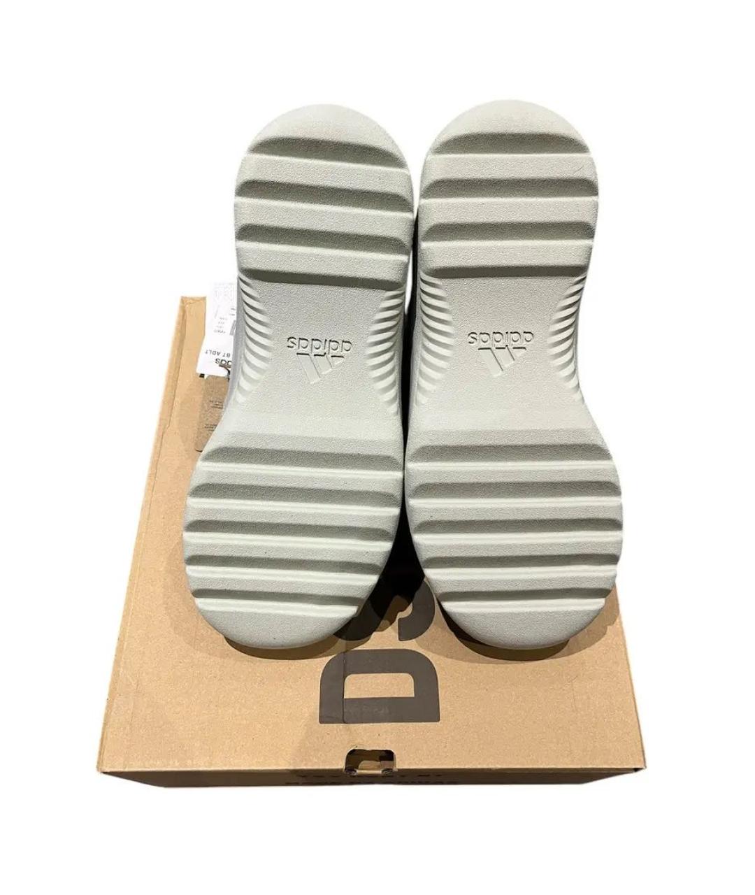 ADIDAS YEEZY Серые замшевые высокие кроссовки / кеды, фото 5