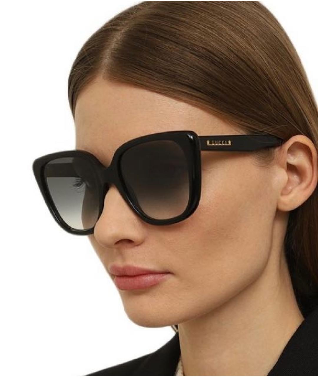 GUCCI Черные пластиковые солнцезащитные очки, фото 5