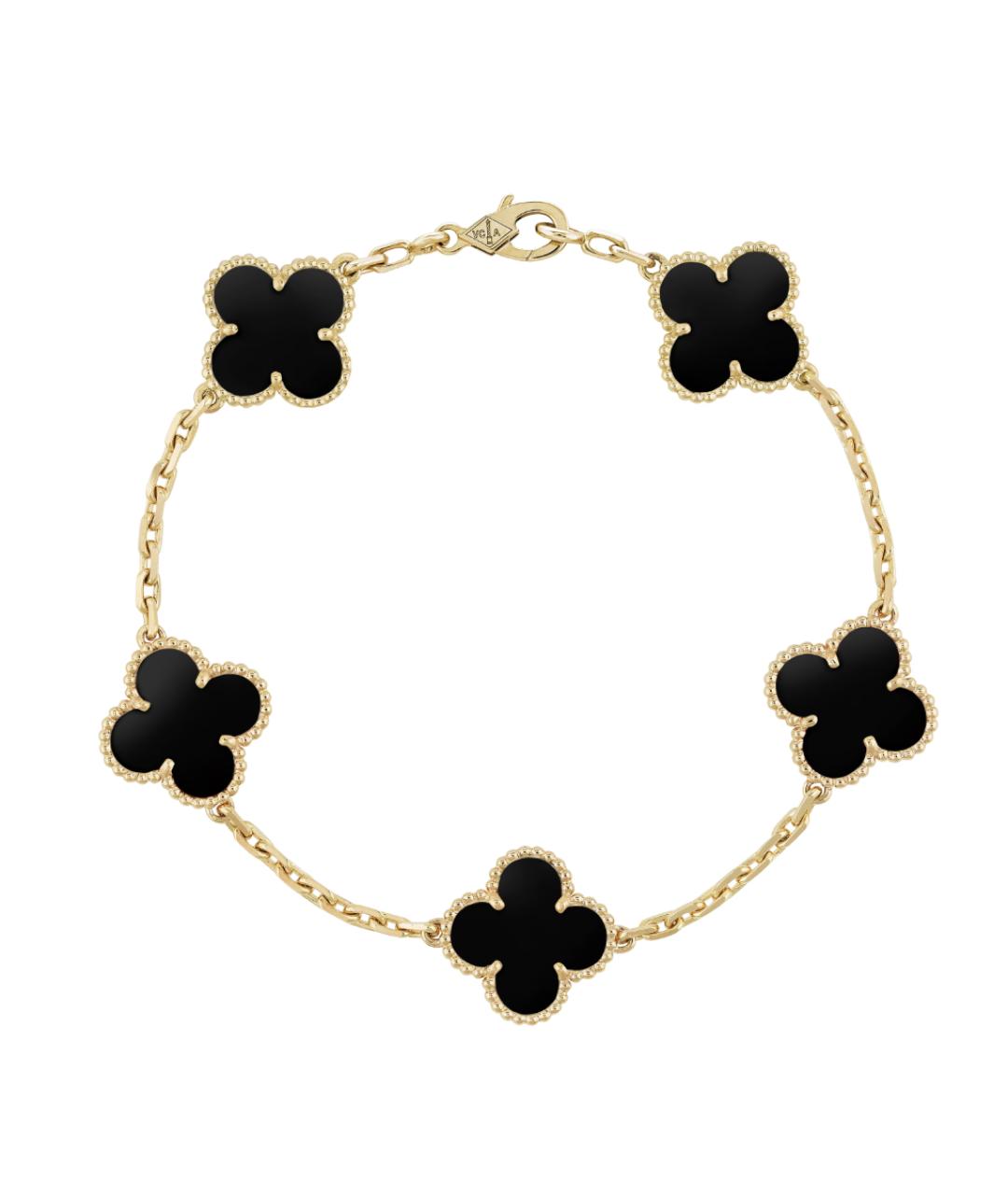 VAN CLEEF & ARPELS Черный браслет из желтого золота, фото 1