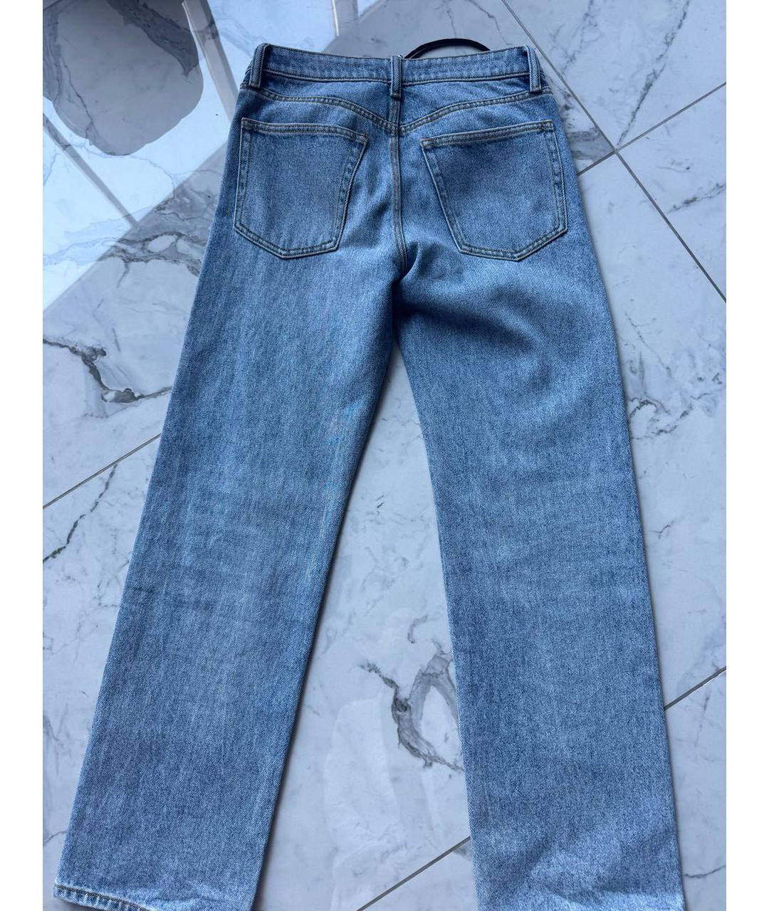 ALEXANDER WANG Синие хлопковые прямые джинсы, фото 2