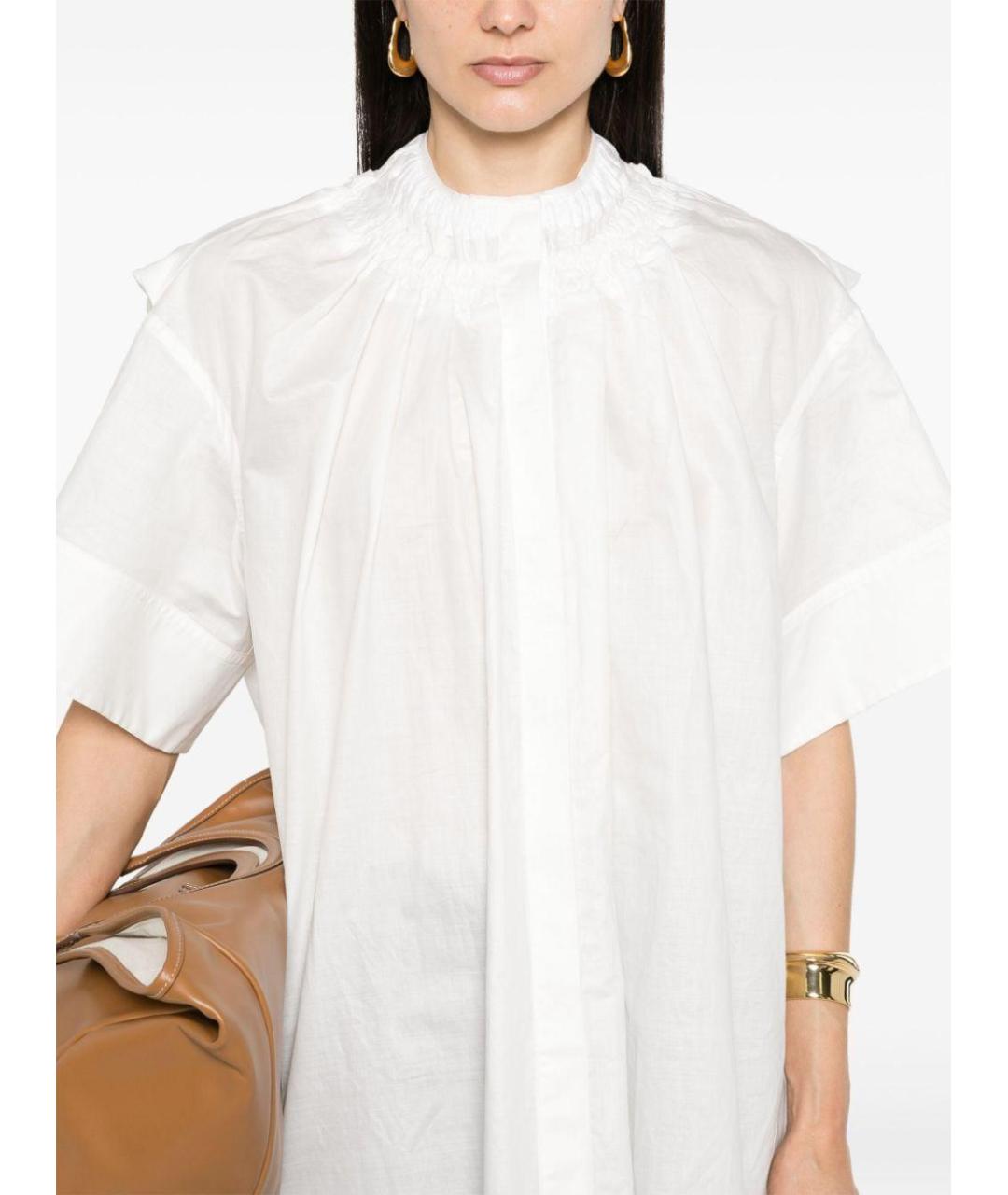 JIL SANDER Белая хлопковая рубашка, фото 5