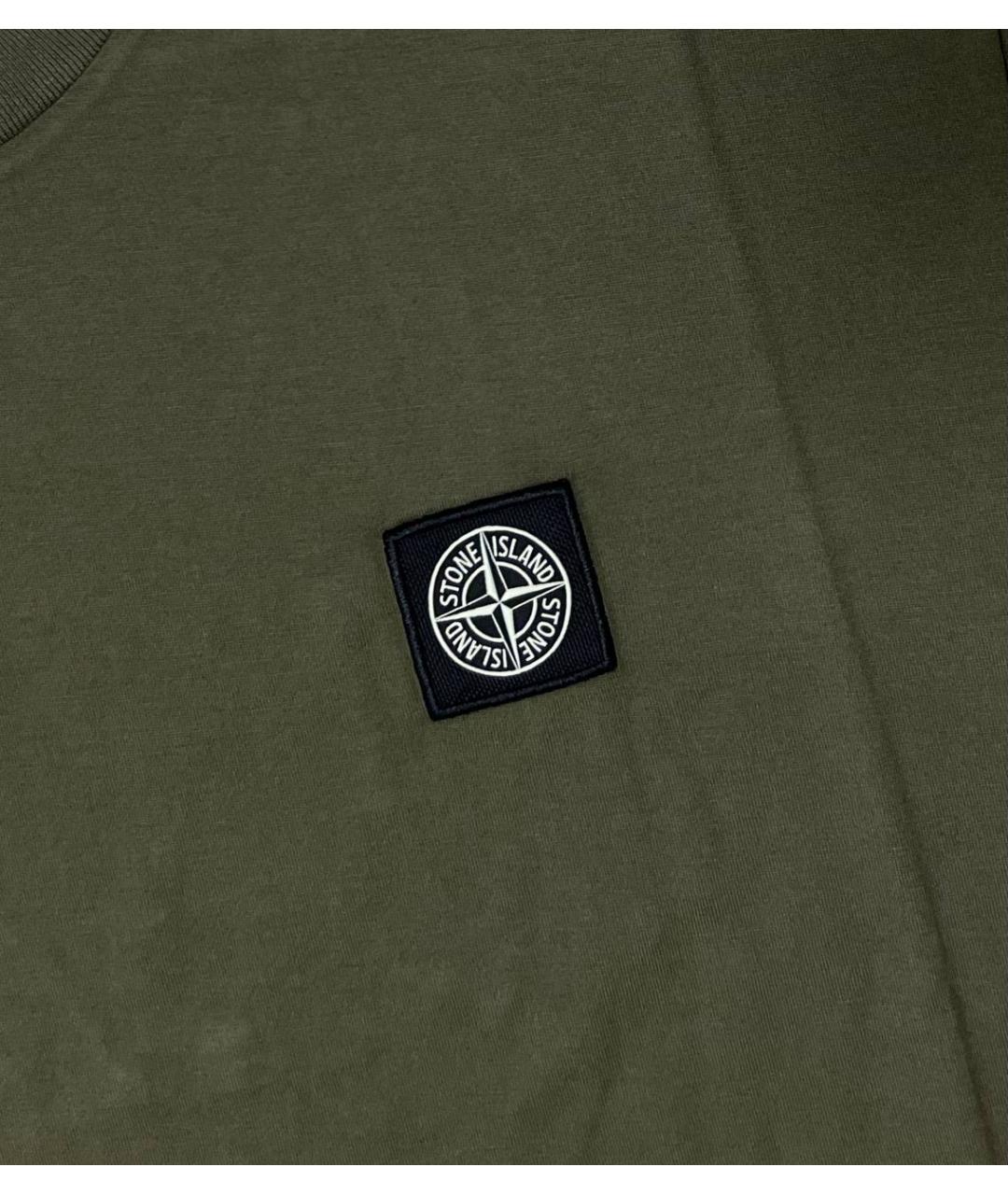 STONE ISLAND Хаки футболка, фото 3