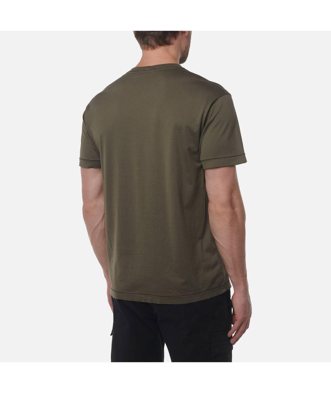STONE ISLAND Хаки футболка, фото 7