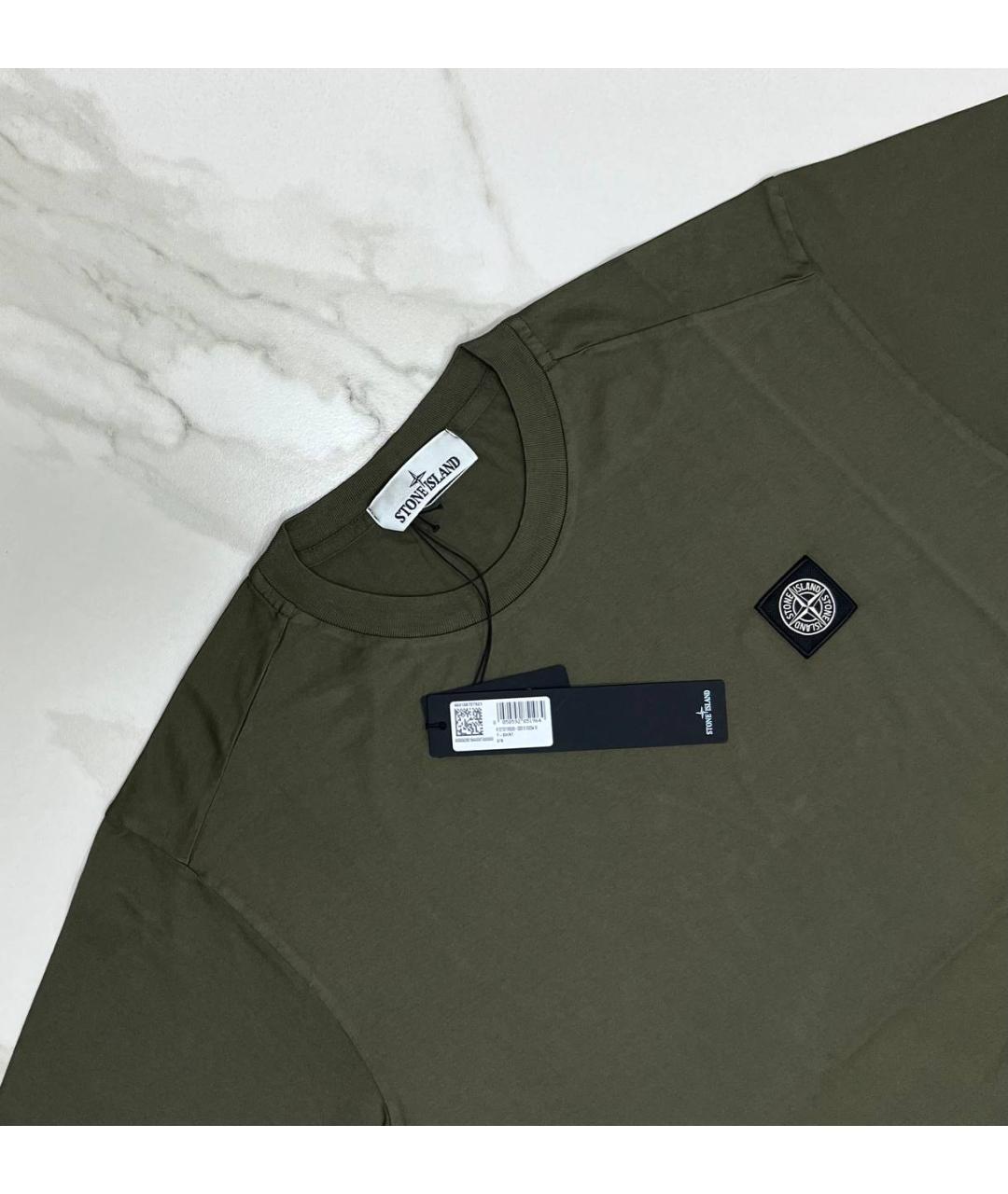 STONE ISLAND Хаки футболка, фото 2