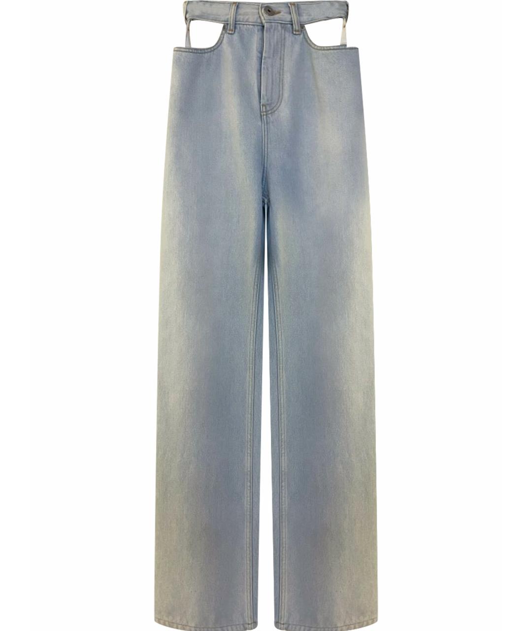 MAISON MARGIELA Голубые хлопковые джинсы клеш, фото 1