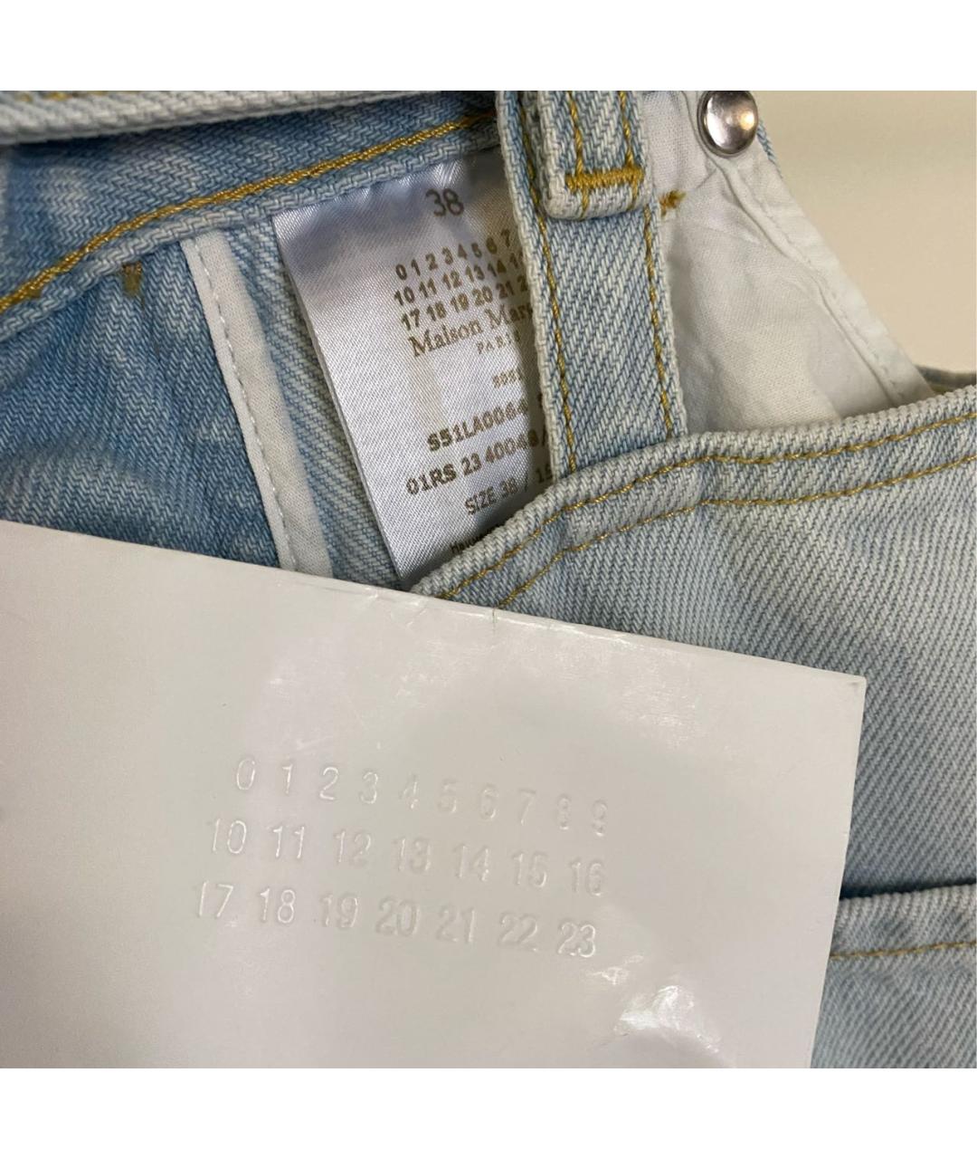 MAISON MARGIELA Голубые хлопковые джинсы клеш, фото 3